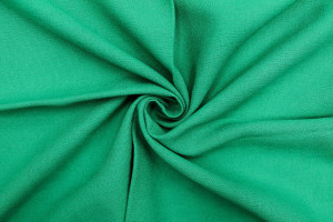 Tissu Lin Viscose Uni Vert Émeraude -Au Mètre