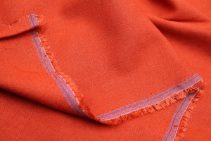 Tissu Lin Viscose Uni Terracotta -Au Mètre 2