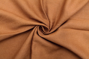 Tissu Lin Viscose Uni Camel -Au Mètre