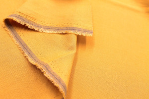 Tissu Lin Viscose Uni Safran -Au Mètre 2