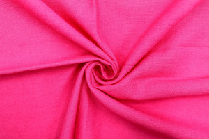 Tissu Lin Viscose Uni Fuchsia -Au Mètre