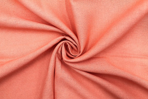 Tissu Lin Viscose Uni Corail -Au Mètre