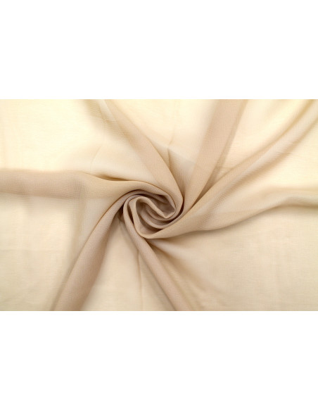 Tissu Mousseline Unie Beige -Au Mètre