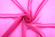 Tissu Mousseline Unie Fuchsia -Au Mètre