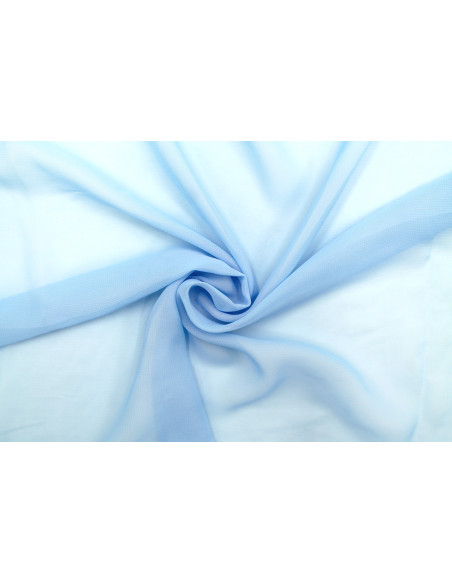 Tissu Mousseline Unie Ciel -Au Mètre