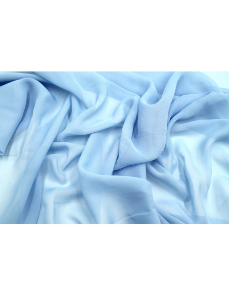 Tissu Mousseline Unie Ciel -Au Mètre
