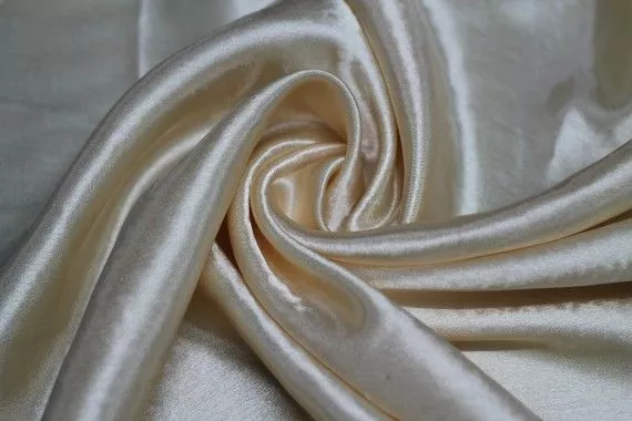 Tissu Doublure Satin Beige Grande Largeur Coupon de 3 mètres