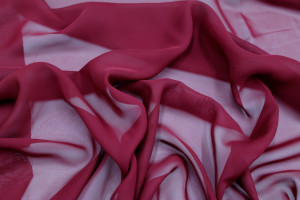 Tissu Mousseline Unie Bordeaux -Au Mètre 2