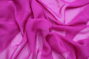 Tissu Mousseline Unie Cyclamen -Au Mètre 2