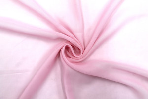 Tissu Mousseline Unie Rose clair -Au Mètre
