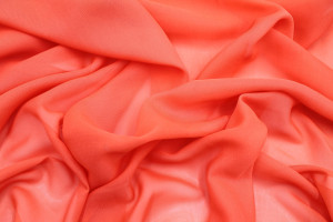 Tissu Mousseline Unie Corail -Au Mètre 2