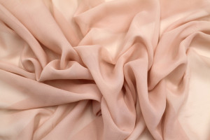 Tissu Mousseline Unie Saumon -Au Mètre 2
