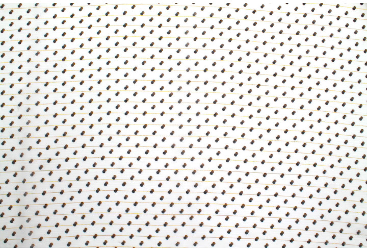 Tissu Mousseline Crinkle Lurex Imprimée Points Blanc -Au Mètre