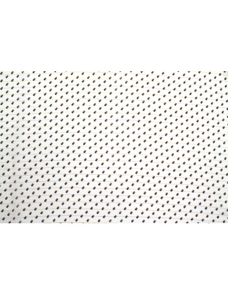 Tissu Mousseline Crinkle Lurex Imprimée Points Blanc -Au Mètre