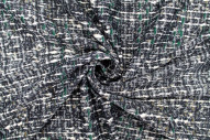 Tissu Maille Milano Imprimé Mélanges Gris, Vert et Blanc -Au Mètre