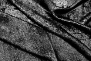 Tissu Satin Foil Noir Brillant Argent -Au Mètre 2
