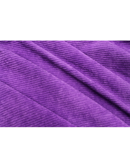 Tissu Velours Maille Côtelé Violet -Au Mètre