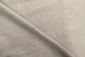 Tissu Suédine Maille Lourde Gris clair -Au Mètre 2