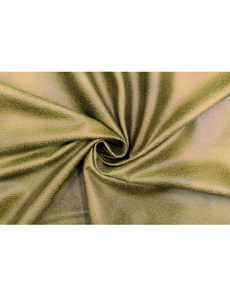 Tissu Suédine Laquée Serpent Vert Amande -Au Mètre