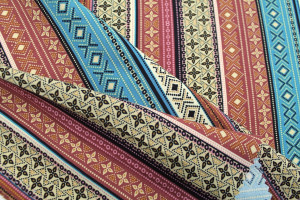 Tissu Popeline Viscose Imprimé Indiana Turquoise -Au Mètre 2