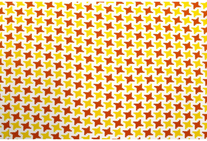 Tissu Popeline Viscose Imprimé Pied de Poule Jaune -Au Mètre