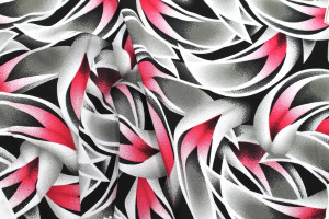 Tissu Popeline Viscose Imprimé Épis Fuchsia -Au Mètre 2
