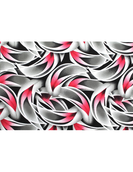Tissu Popeline Viscose Imprimé Épis Fuchsia -Au Mètre