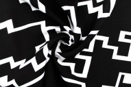 Tissu Popeline Viscose Imprimé Blok Noir -Au Mètre
