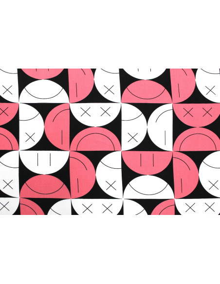Tissu Popeline Viscose Imprimé Igoul Rose -Au Mètre