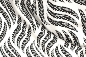 Tissu Popeline Viscose Imprimé Écailles Blanc -Au Mètre 2