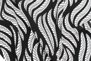 Tissu Popeline Viscose Imprimé Écailles Noir -Au Mètre 2