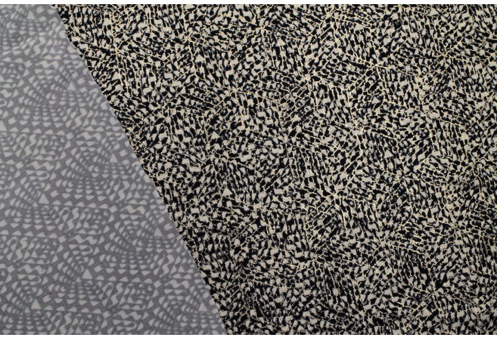 Tissu Lycra Vénezia Imprimé Noir Gold Foil -Au Mètre