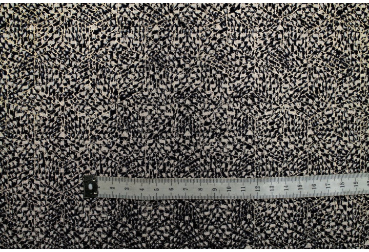 Tissu Lycra Vénezia Imprimé Noir Gold Foil -Au Mètre