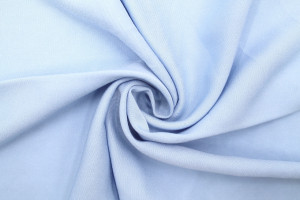 Tissu Gabardine Viscose Uni Bleu Ciel -Au Mètre