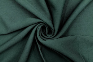 Tissu Gabardine Viscose Uni Vert Sapin -Au Mètre