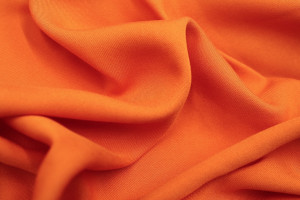 Tissu Gabardine Viscose Uni Orange -Au Mètre 2