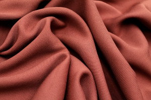 Tissu Gabardine Viscose Uni Brique -Au Mètre 2