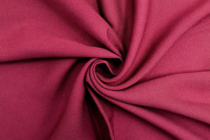 Tissu Gabardine Viscose Uni Bordeaux -Au Mètre