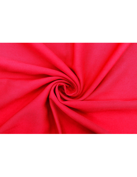 Tissu Gabardine Viscose Uni Rouge -Au Mètre