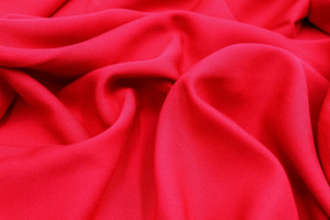 Tissu Gabardine Viscose Uni Rouge -Au Mètre 2