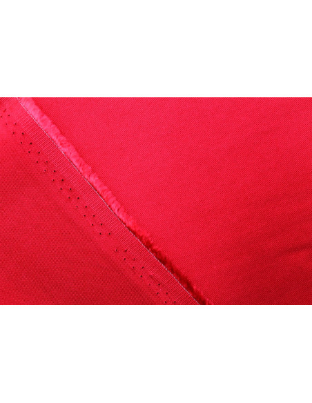 Tissu Gabardine Viscose Uni Rouge -Au Mètre