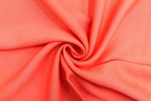 Tissu Gabardine Viscose Uni Corail -Au Mètre