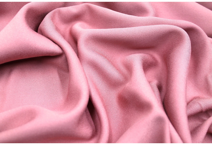 Tissu Gabardine Viscose Uni Bois de Rose -Au Mètre