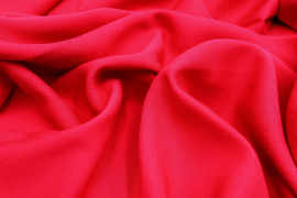 Tissu Gabardine Viscose Uni Rouge -Coupon de 3 mètres