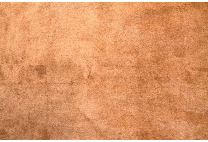 Tissu Velours Ras Camel envers Sherpa Blanc -Au Mètre