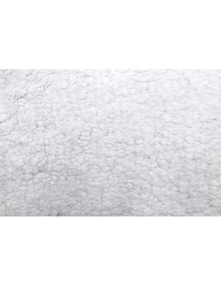 Tissu Velours Ras Camel envers Sherpa Blanc -Au Mètre