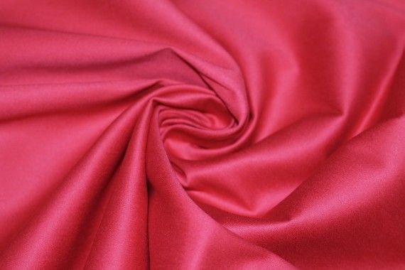 Tissu Satin de Coton Vegas Rouge Coupon de 3 Metres