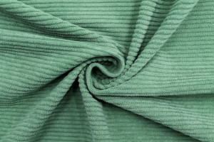 Tissu Velours Maille Côtelé Tilleul -Au Mètre
