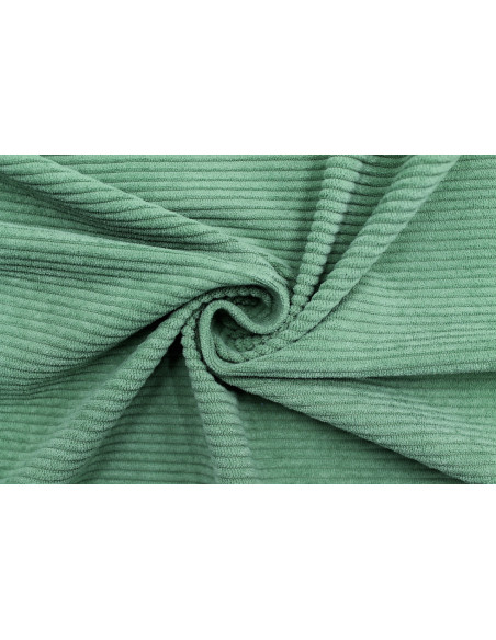 Tissu Velours Maille Côtelé Tilleul -Au Mètre