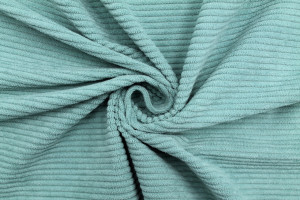 Tissu Velours Maille Côtelé Vert Jade -Au Mètre